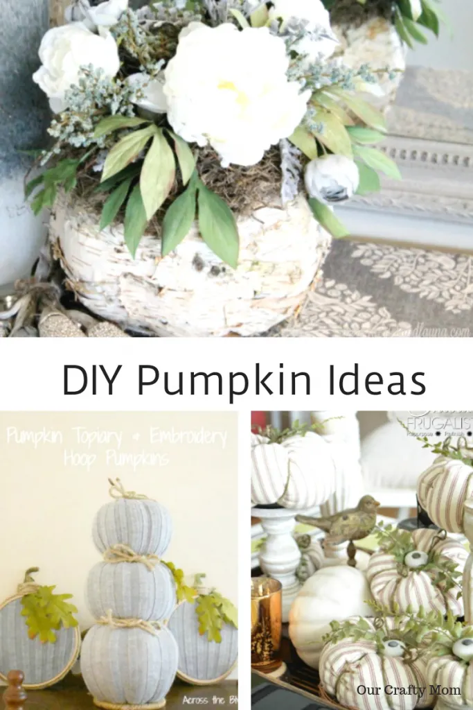 DIY Pumpkin Ideas Hello Fall Link Party Features #ourcraftymom #diypumpkins #falldecorating