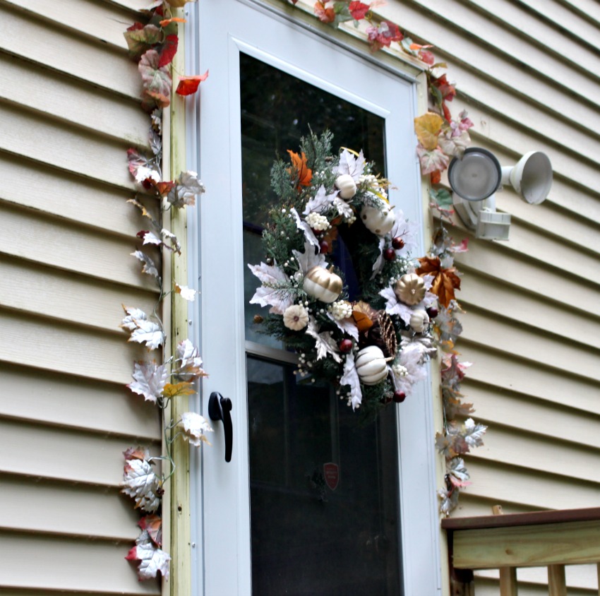 fall wreath on door