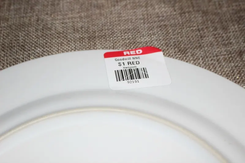 Dishes price tag