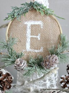 Personalized Burlap Ornament Our Crafty Mom