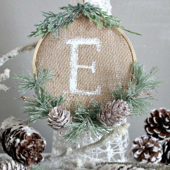 Personalized Burlap Ornament Our Crafty Mom