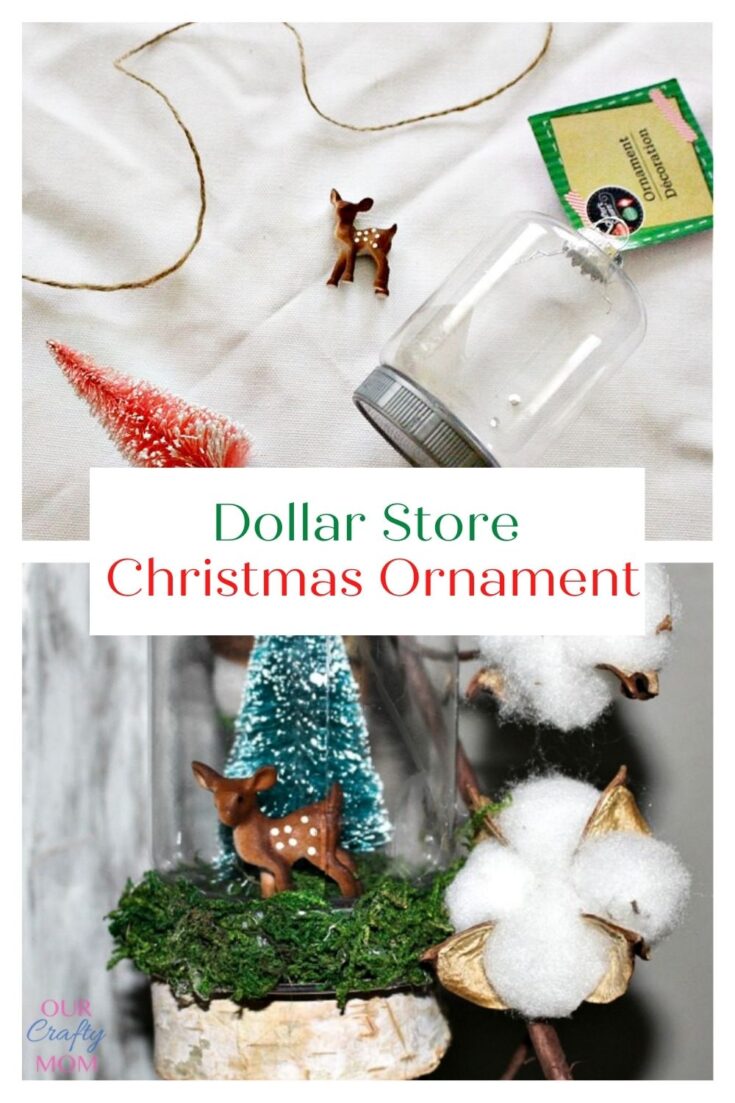 dollar store christmas snow globe ornament