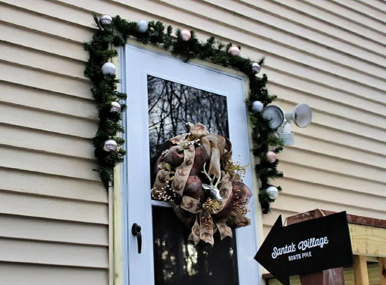 front door Christmas porch
