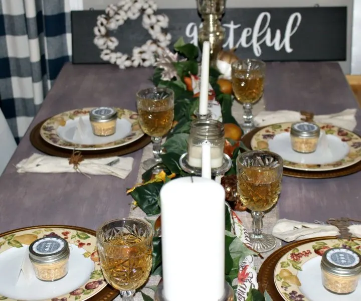 side angle thanksgiving table