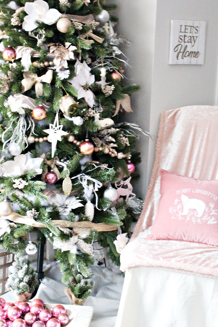 Blush And Metallics Christmas Tree Our Crafty Mom
