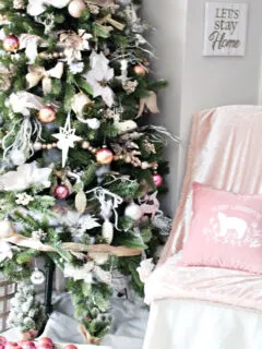 Blush And Metallics Christmas Tree Our Crafty Mom