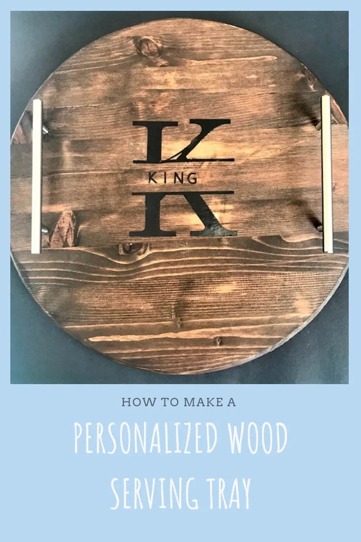 This personalized wood serving tray will look great in any home and also makes a great gift idea for Christmas, weddings or any other occasion. Let me show you how easy it is to make!