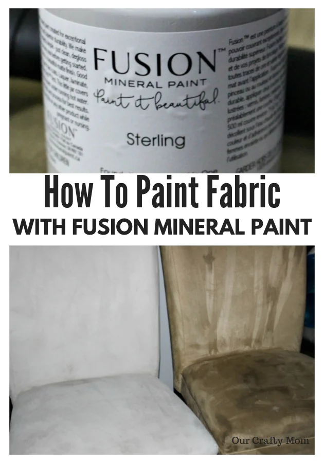How To Paint Fabric With Fusion Mineral Paint Our Crafty Mom