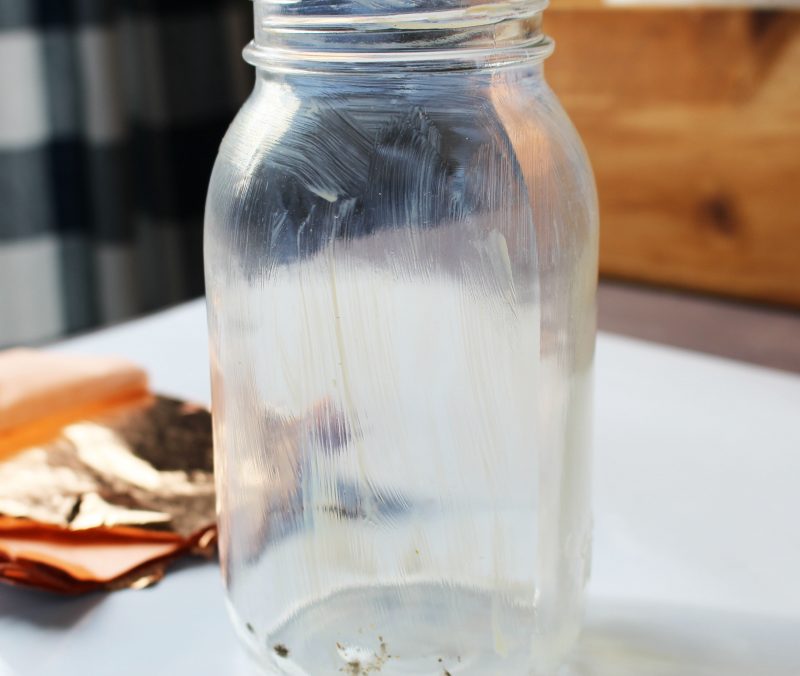Mason Jar With Gilding Adhesive Our Crafty Mom