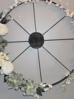 Wagon Wheel Wreath From Embroidery Hoop Our Crafty Mom