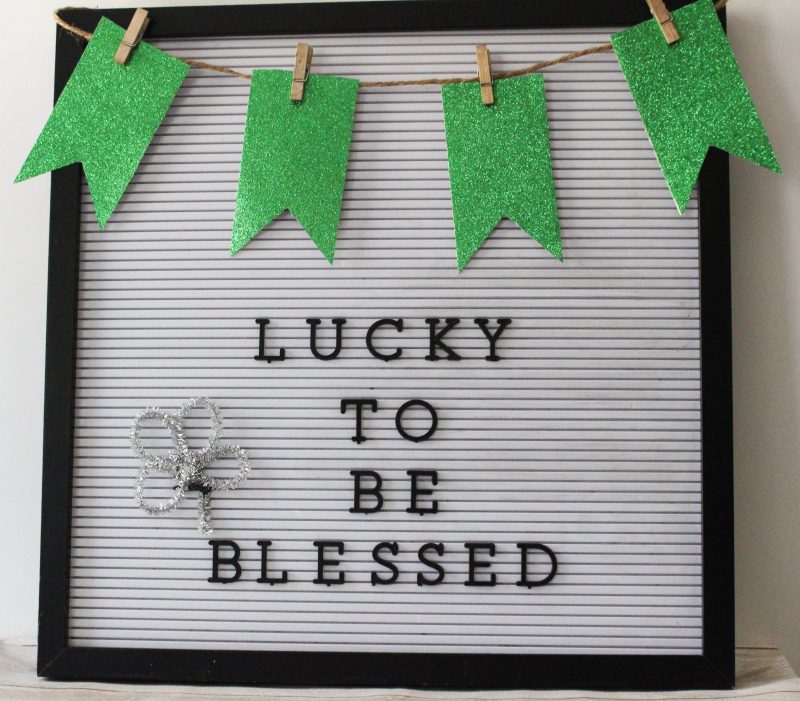St. Patrick's Day Letter Board Banner Our Crafty Mom
