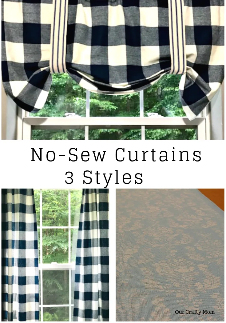 No-Sew Curtains 3 Options Our Crafty Mom
