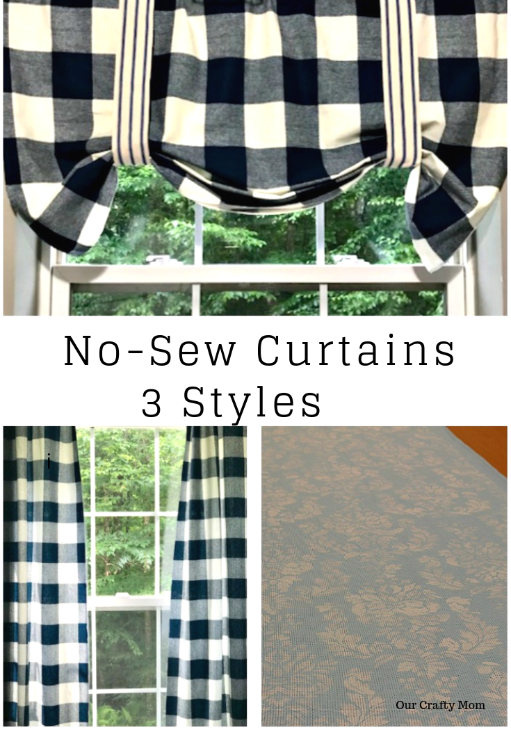 No-Sew Curtains 3 Different Options Our Crafty Mom