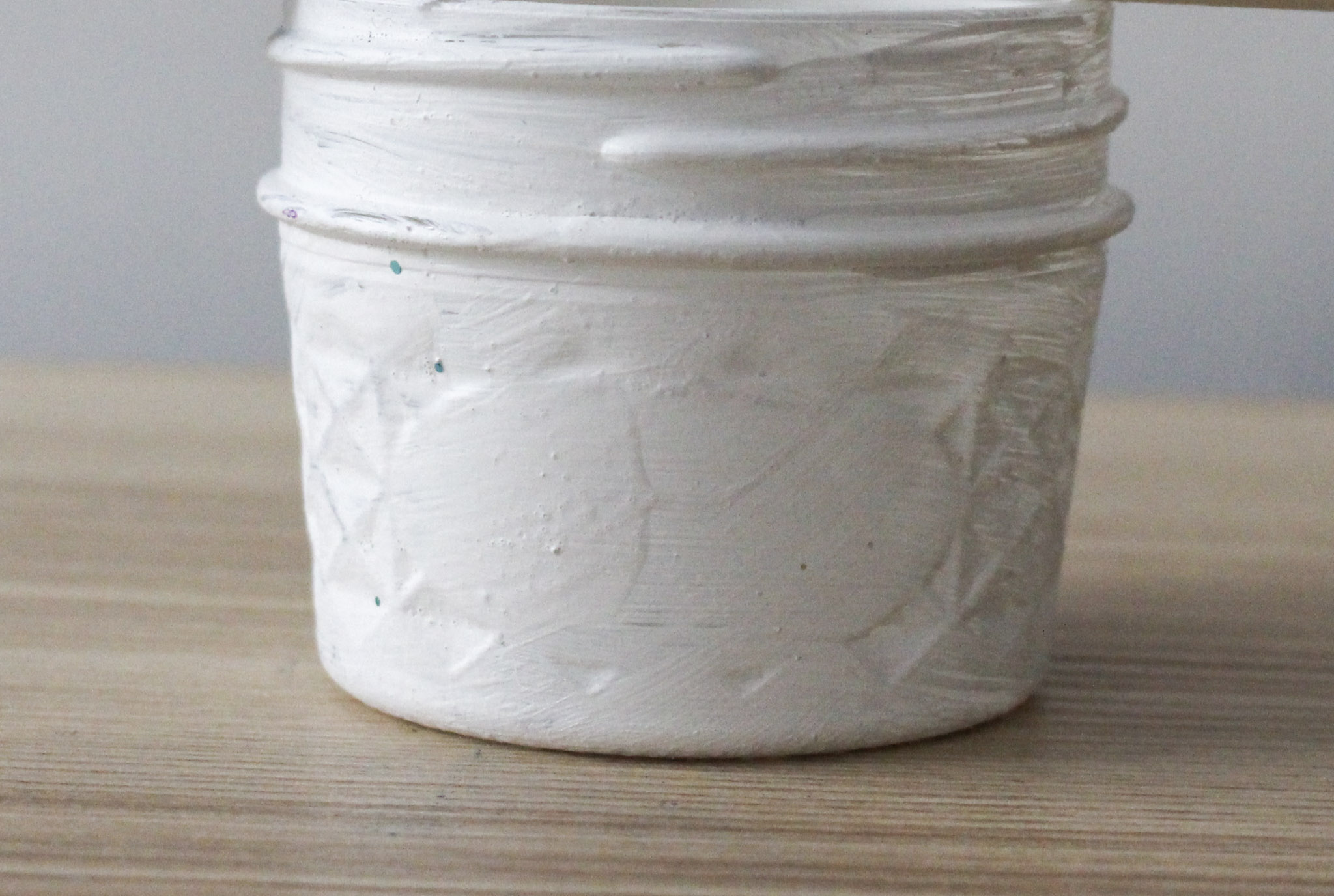 mason jar painted with chalky finish glass paint