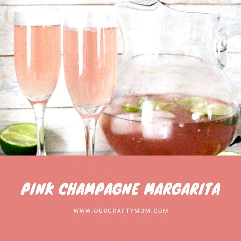 Sparkling Pink Champagne Margarita #ourcraftymom