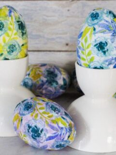 Mod Podge Napkin Easter Eggs Our Crafty Mom