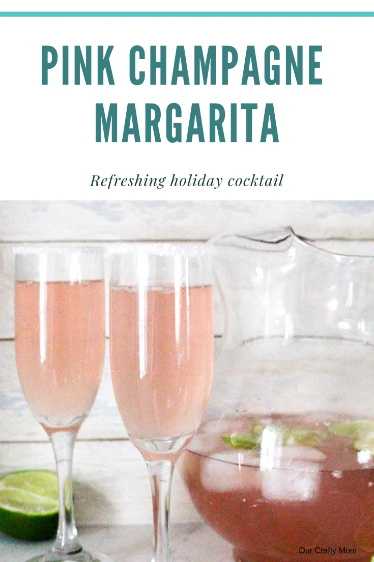 Sparkling Pink Champagne Margarita Perfect For Easter #ourcraftymom