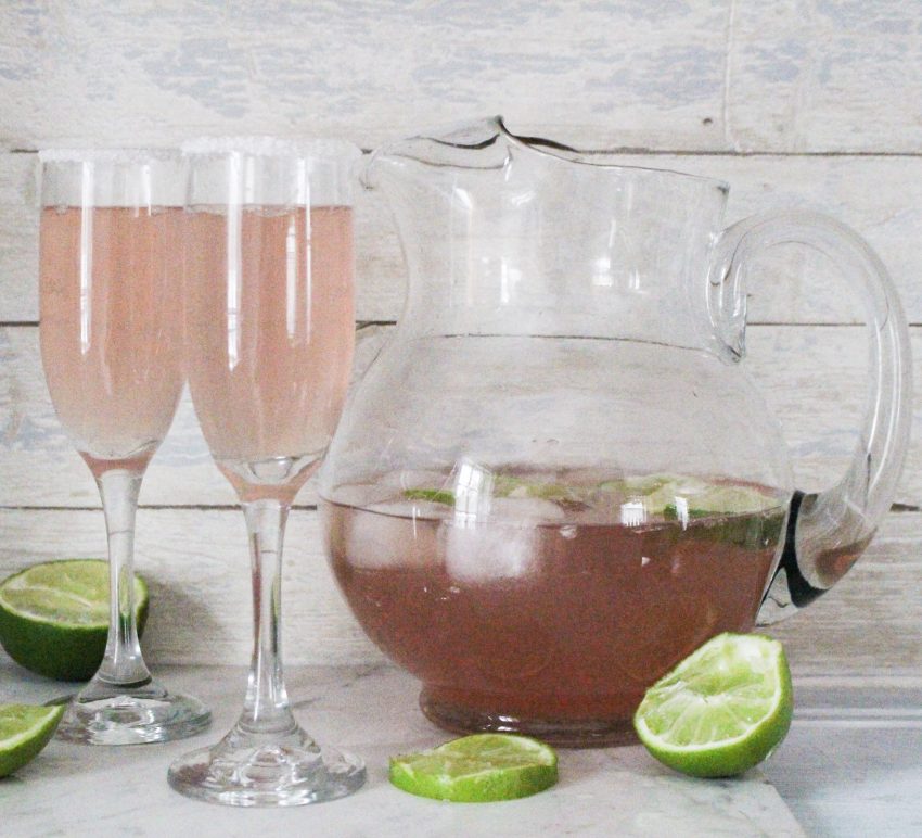 Pink Champagne Margaritas With Pitcher and Limes Our Crafty Mom