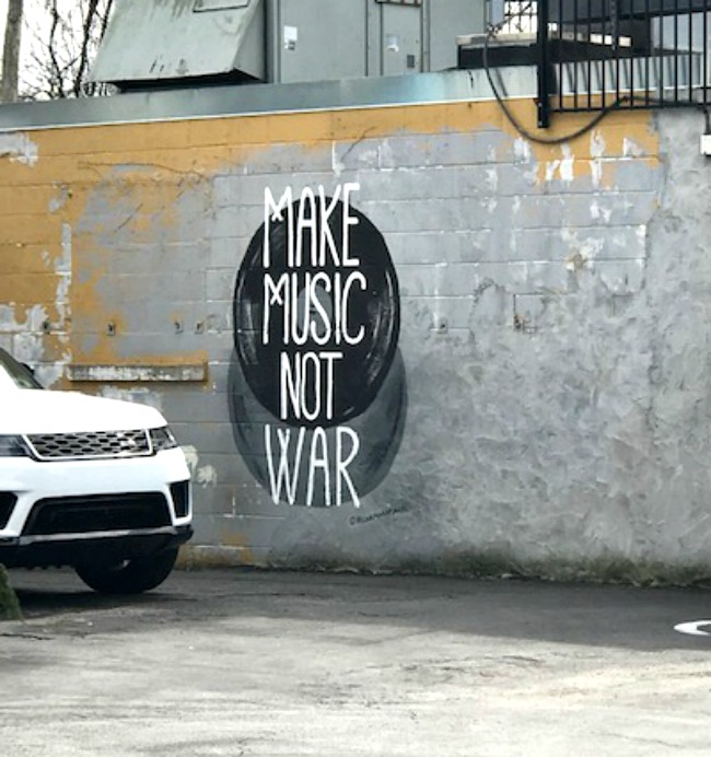 Make Music Not War Mural Nashville