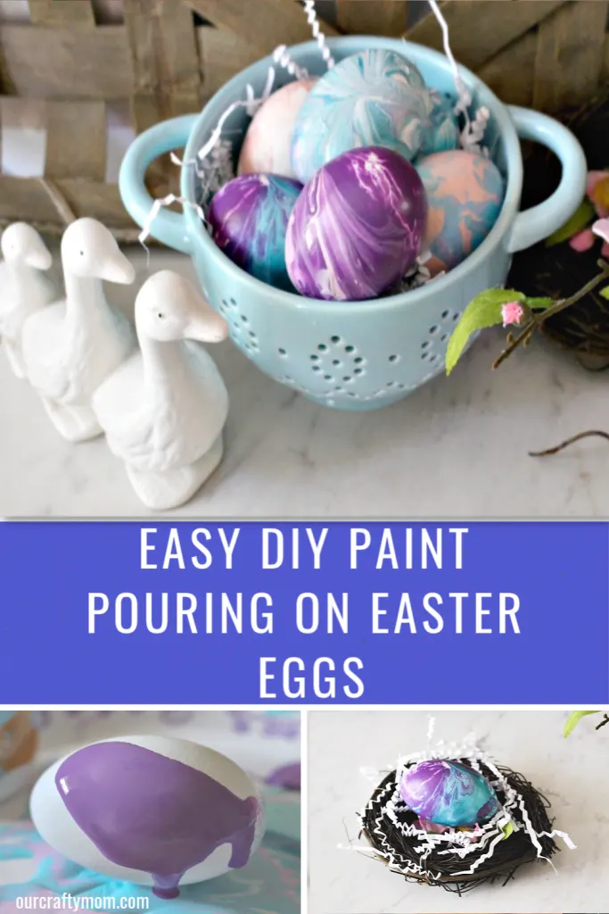 paint poured easter eggs