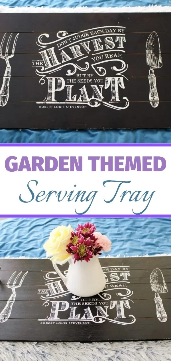 garden themed serving tray