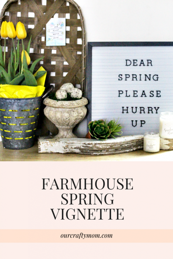 Farmhouse spring Vignette 