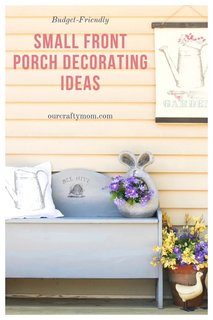 Budget-Friendly Small Front Porch Decorating Ideas #ourcraftymom