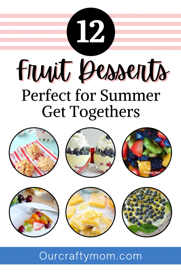 Collage of summer fruit recipes 