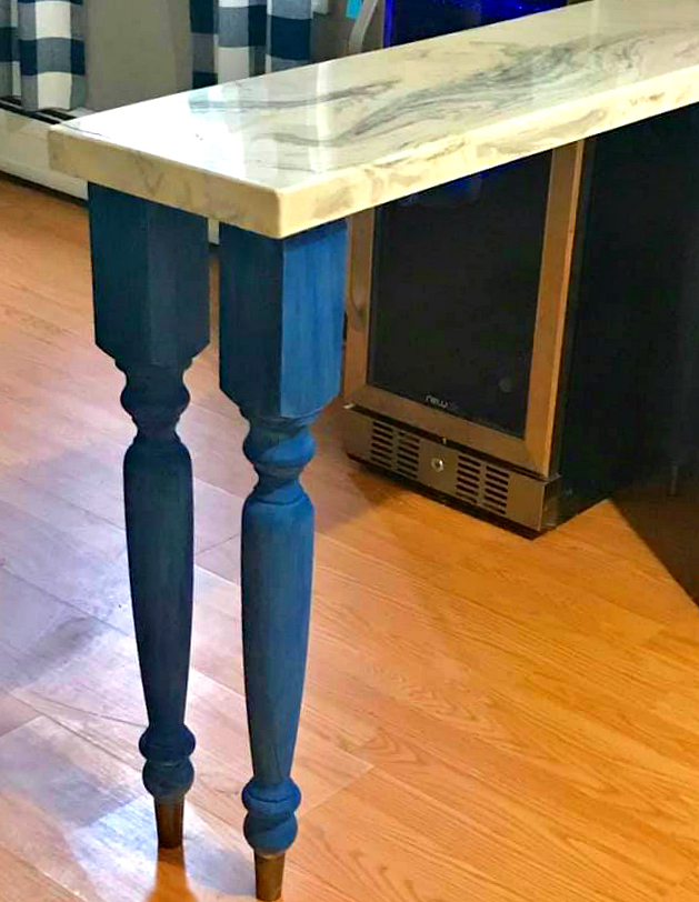 Small Kitchen Island With A Marble Top, How To Make A Kitchen Island Out Of An Old Table