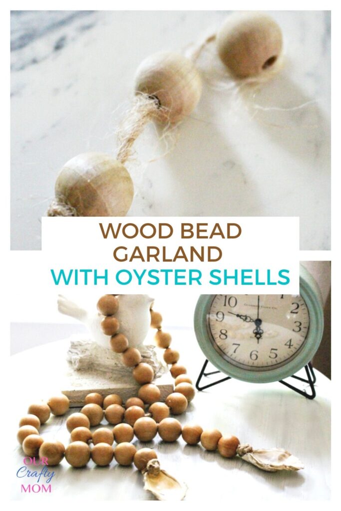 wood bead garland diy
