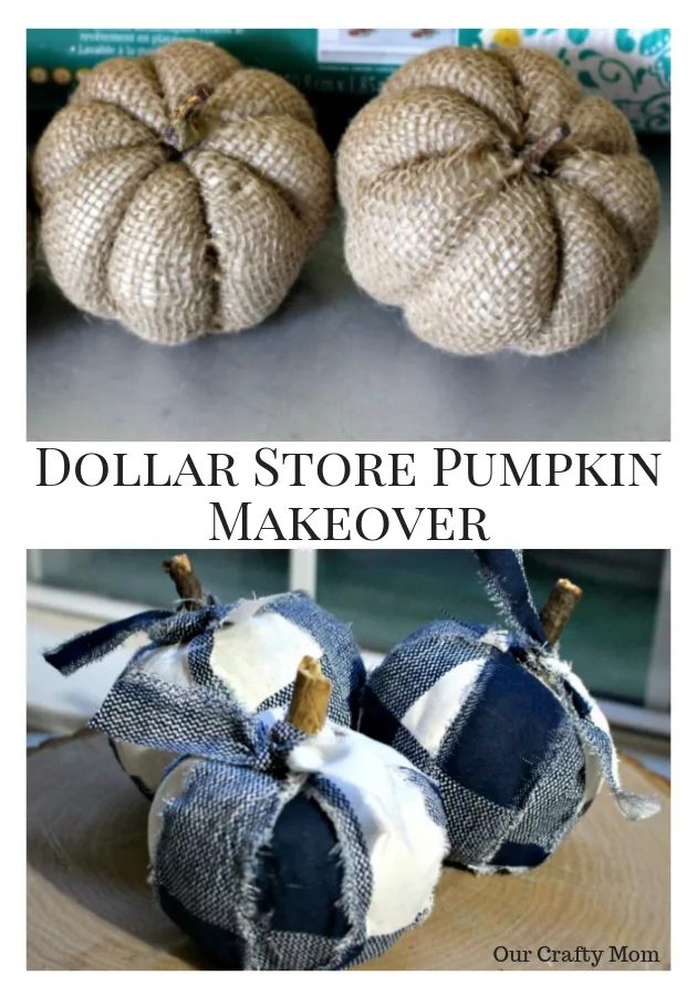 Buffalo check dollar store pumpkins 