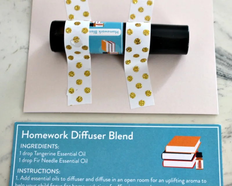 homework blend essential oil teacher gift