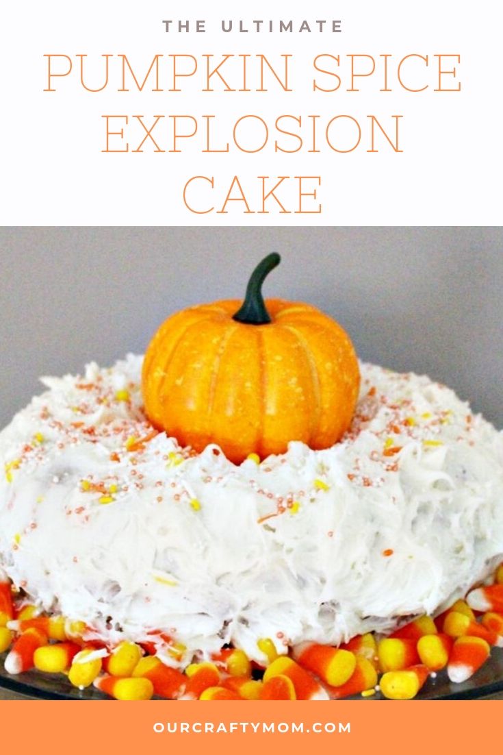 Pumpkin spice explosion cake