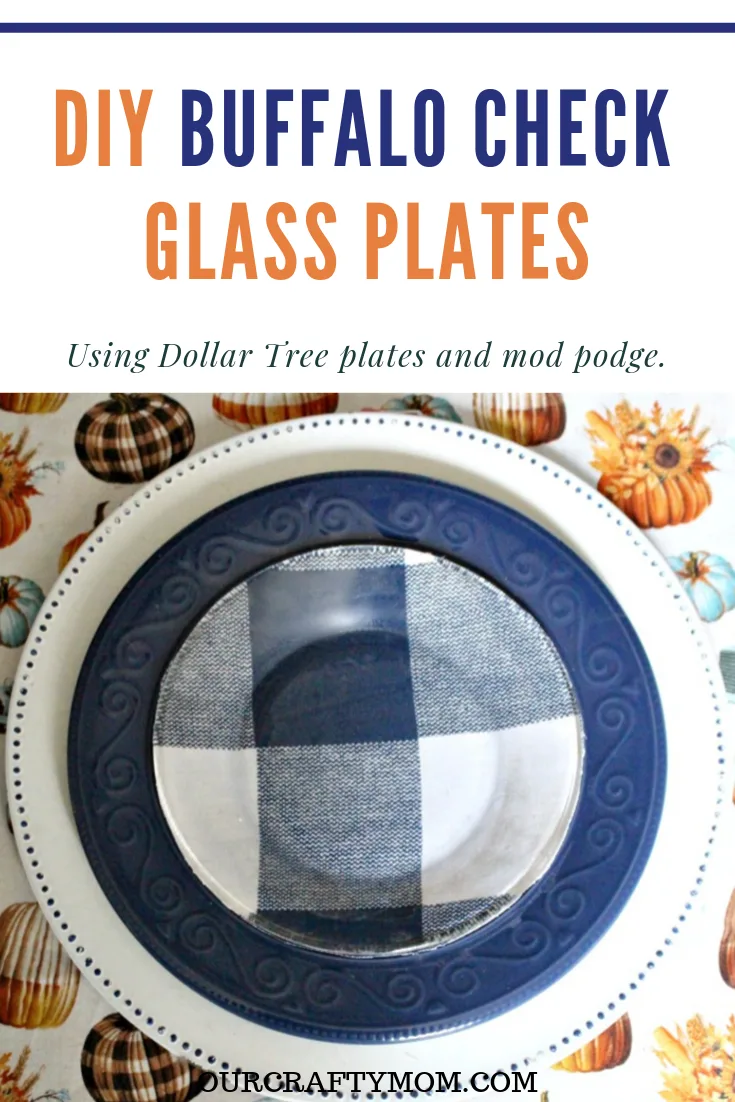 DIY Buffalo Check glass plates