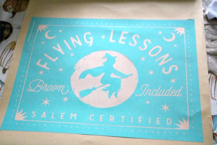 flying lessons transfer on scroll wall hanging