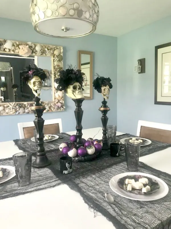 halloween tablescape day of the dead