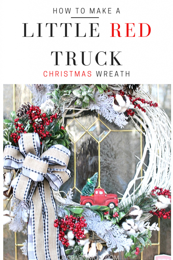 How To Make A Fun Little Red Truck Christmas Wreath