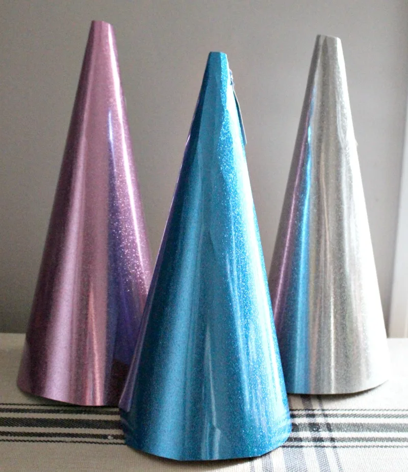 glitter cone Christmas trees