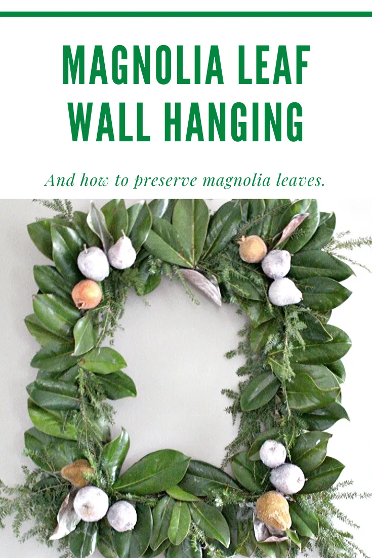magnolia leaf wall hanging