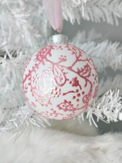 metallic painted christmas ornament