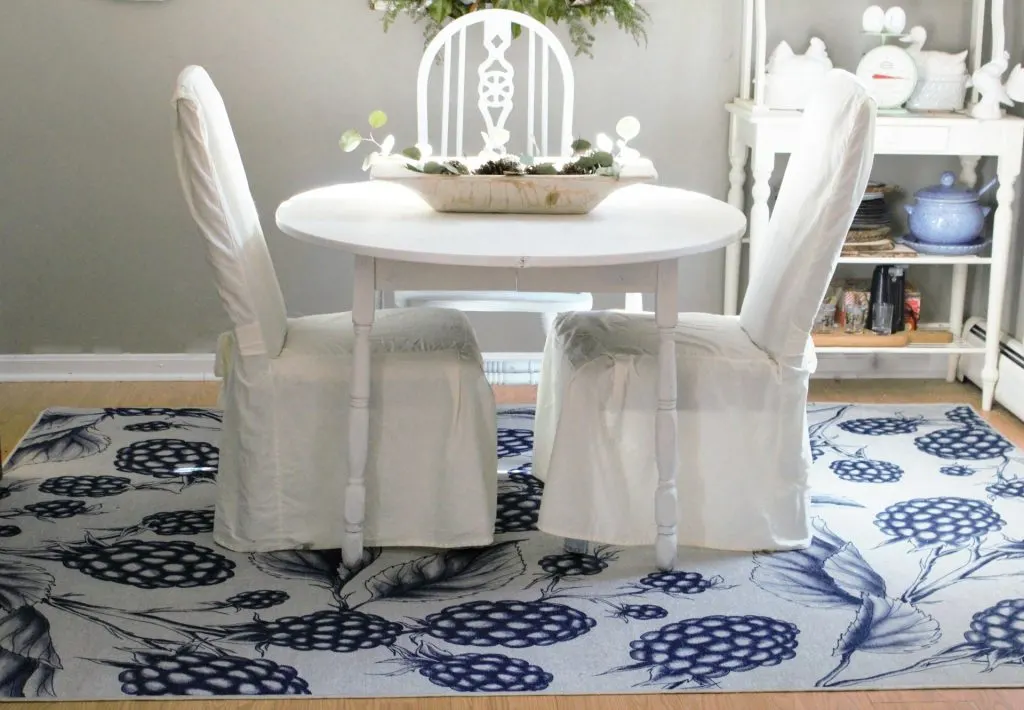 straight on shot of kitchen rug