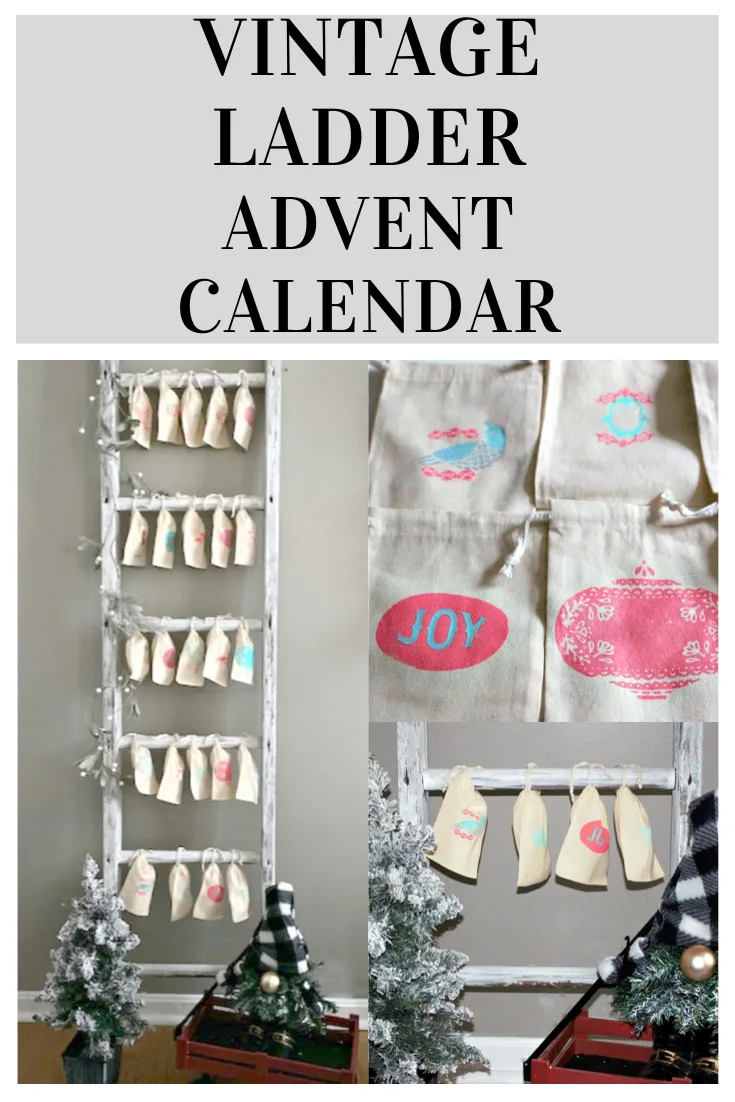 vintage ladder advent calendar