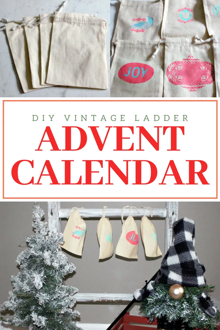 vintage ladder advent calendar