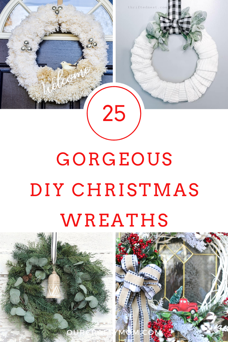 25 DIY christmas wreaths pin collage