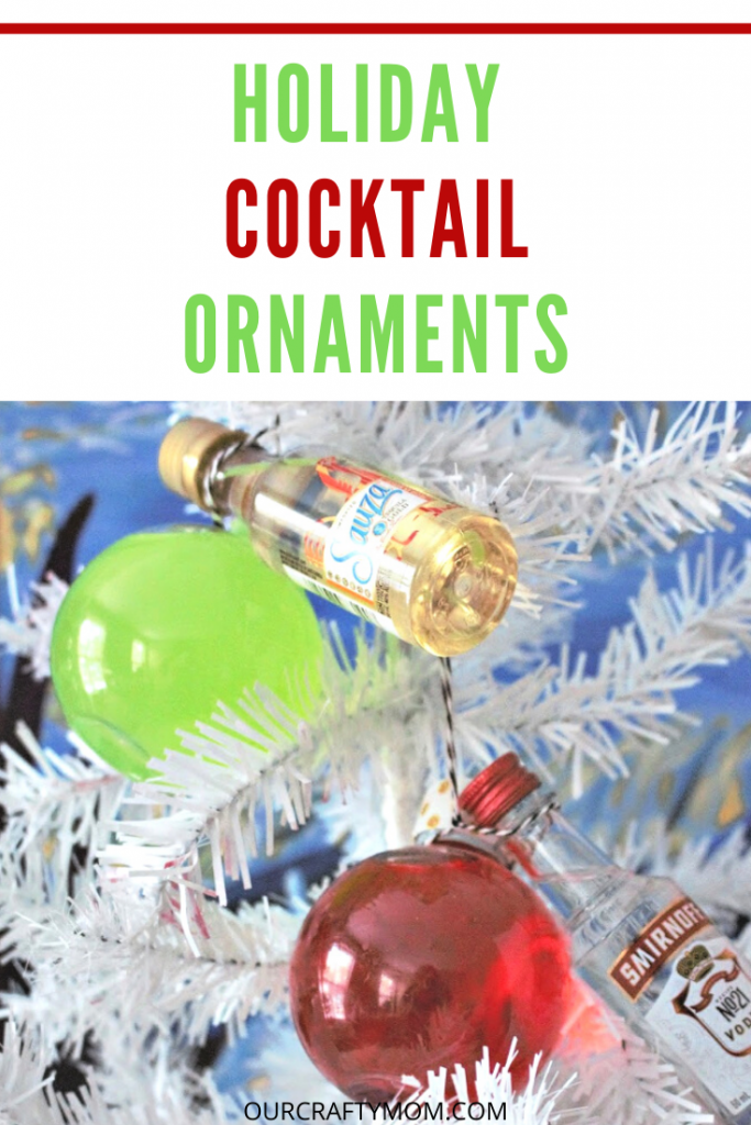 Holiday cocktail ornaments