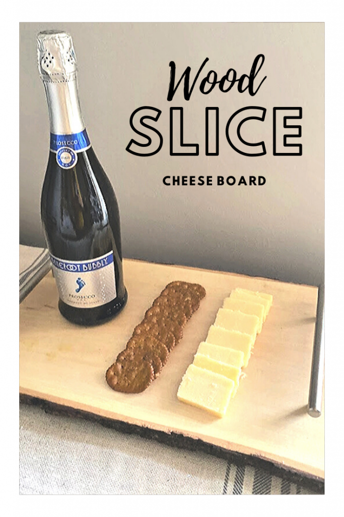 wood slice cheese board diy