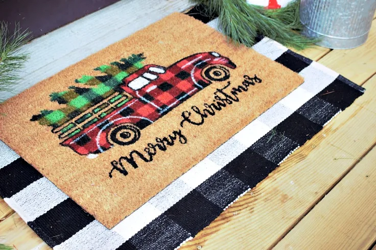 red truck rug