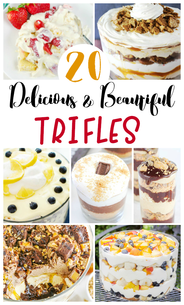 delicious and beautiful trifles collage