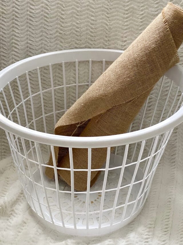 Dollar Tree Farmhouse Basket DIY Our Crafty Mom