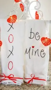 valentine's day tea towels
